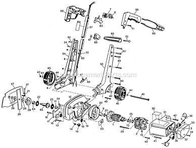 Page A Diagram and Parts List for 8224-SBD Type 6 Black and Decker Trimmer